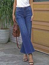 Wide Leg High Stretch Denim Trousers